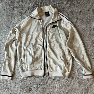 Nike Sportswear Cream Floral Warmup Jacket